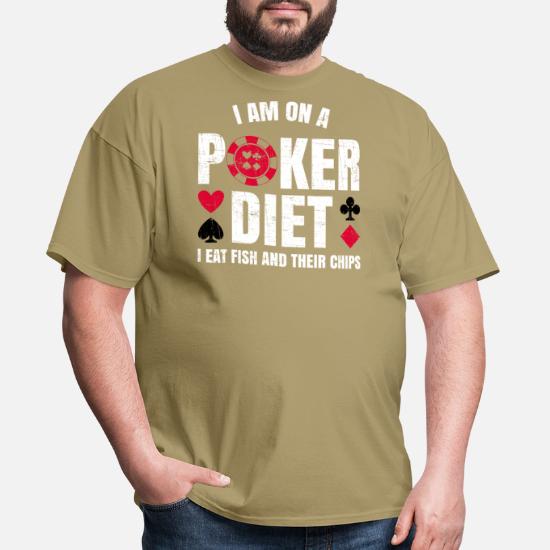 Casino Poker Funny T Shirt Poker Diet Fish And Their Chips