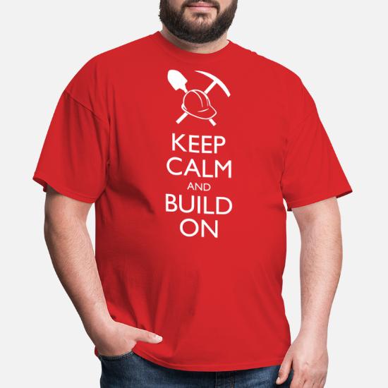 Keep Calm and Build On Adults  Printed T-Shirt