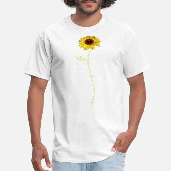 3XL Firefighter Sunflower You Are My Sunshine Tshirt Men Black M