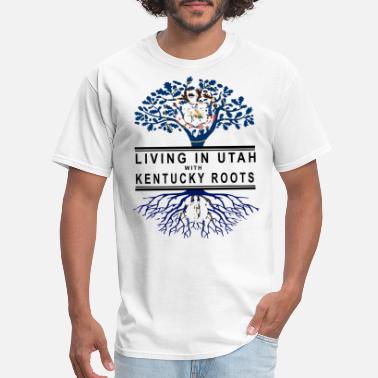 Tenacitee Mens Living in Iowa West Virginia Roots T-Shirt