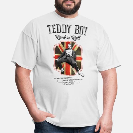 Teddyboy Long Sleeve T-Shirt 100% Gift Rock And Roll Greaser