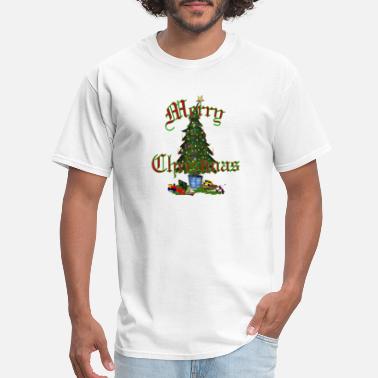 FashSam T Shirts Classical Christmas Ornaments and Baubles Pine Tree Twig Tinsel Print F 