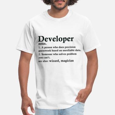 Funny Programming Developer Definition Funny Computer Programmer - Men&#39;s T-Shirt