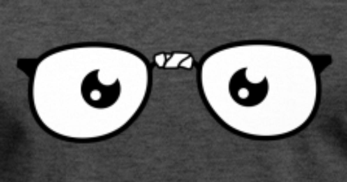 eyes comic cartoon funny nerd glasses reading book' Men's T-Shirt |  Spreadshirt