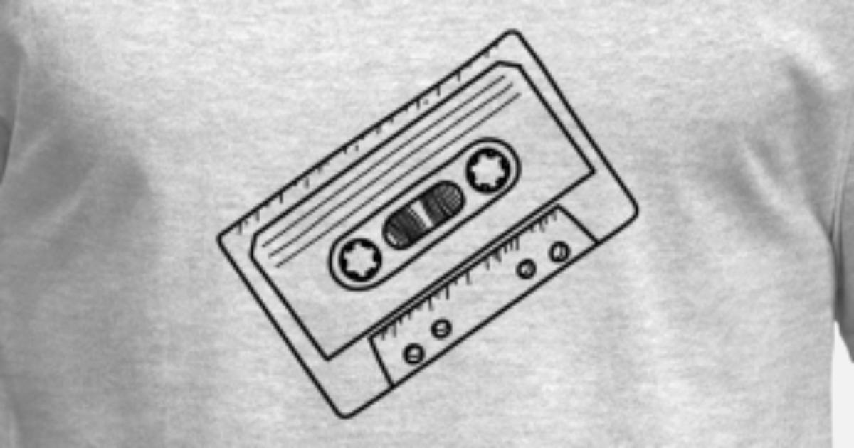 Gli amanti della musica retrò cassetta musica vintage audio 90er motivo-T-shirt da uomo 