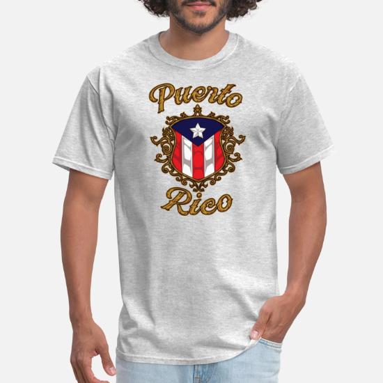Puerto Rico Flag Crest Boriqua Rican National Country Pride Retro Ringer T-shirt
