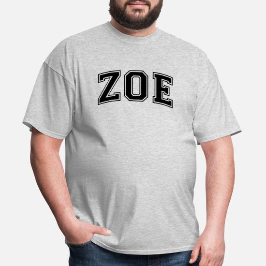 zoe name arched college style text' Men's T-Shirt | Spreadshirt