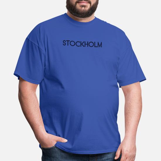 Product Of Stockholm Sweden Mens T-Shirt Place Birthday Gift Year Of Choice