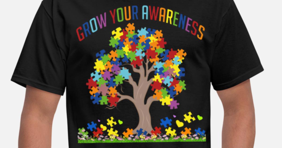 Autism Awareness Support Jigsaw Puzzle Men's T-shirt Colored