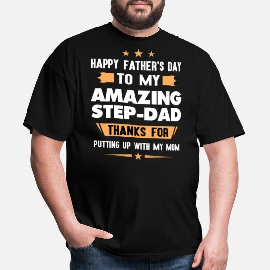 Stepdads with Beards are Better Fathers Day Gifts Distress T-Shirt  Stepdads Father's Day T-Shirts