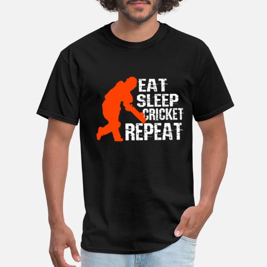 Eat Cricket Sleep T Shirt Sport Funny Mens Children's Kids Tee Repeat