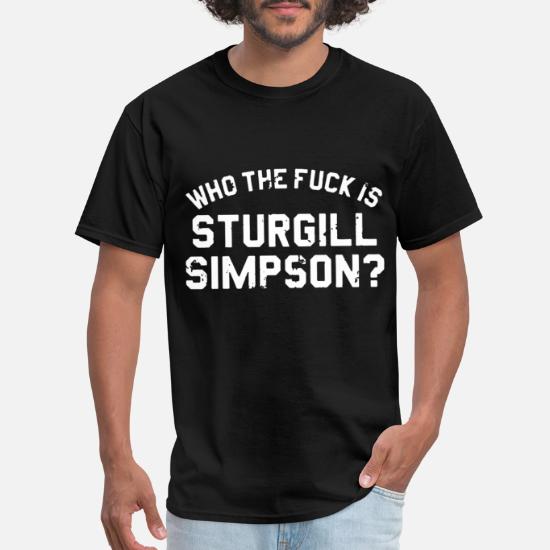Men Sturgill Simpson Graphic Printing T Shirt for Summer Athletic Short Sleeve T Shirt 