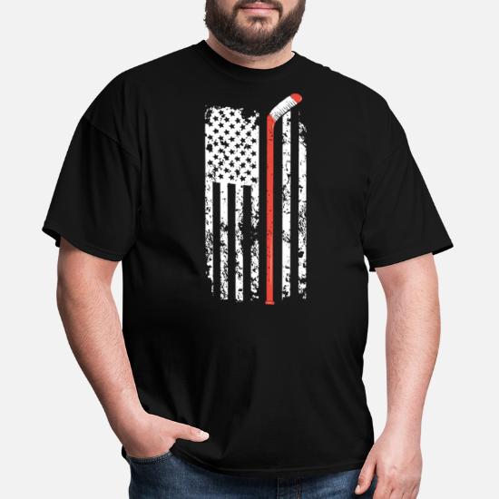 Mixtbrand Big Boys' Hockey Stick and Pucks American Flag Youth T-Shirt