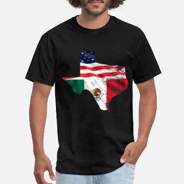 Bar Coded USA Mexico Flag Mens Short Sleeves Polo T Shirt 