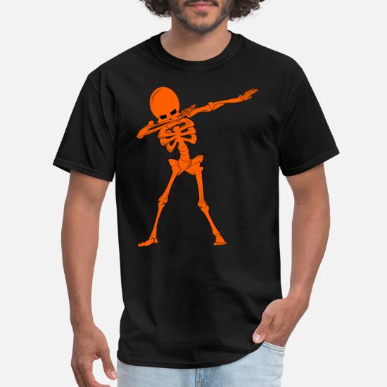 Funny Men's T-Shirt Dabbing Skeleton Halloween Funny Party Gift Idea DAB