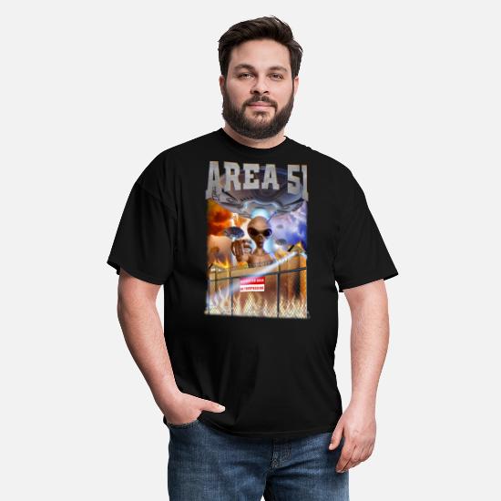 Danger Area 51 Aliens Funny Mens ORGANIC Cotton T-Shirt UFO Spaceship Space Gift 