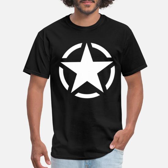 US Army Airsoft Combat Vintage Ringer T-Shirt Military Willis Jeep Star 