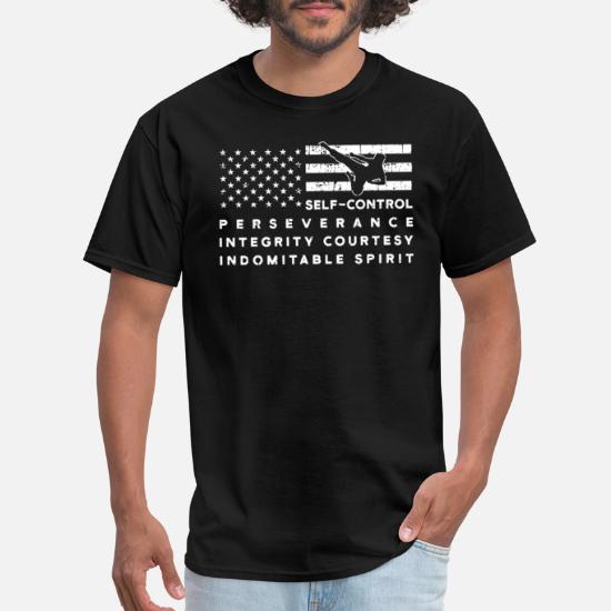 Cool American Flag Proud Taekwondo Martial Arts Gift Patriotic Martial Art Black Belt Fighter Apparels Unisex T-Shirt