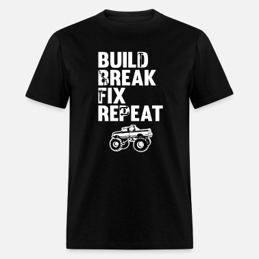Mountain Bike Dirt Track Racing T-Shirt Quad Racing Mudding Shirt Father's Day Gift Build Break Fix Repeat Bike Racing Lover T Shirt