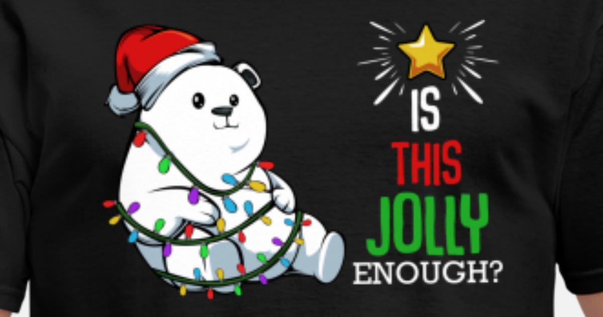 Men's Silly Bear Polar Bear Snowman Christmas Graphic T-Shirt
