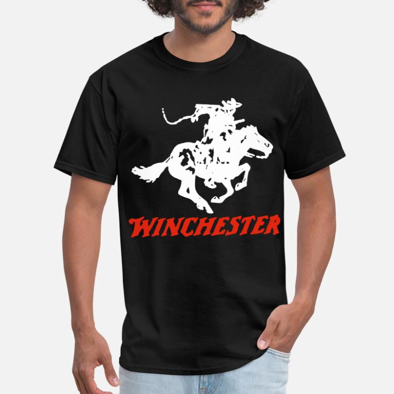 New Winchester Gun Pistols Riffle Firearms Logo Men's White T-Shirt Size S-3XL