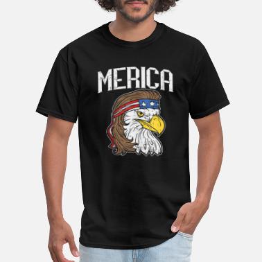 Redneck Merica Eagle Mullet 4th of July Redneck shirt - Men&#39;s T-Shirt
