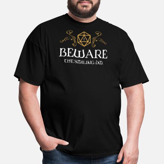 Beware The Smiling Dungeon Master Caverns & Creatures d20 T-Shirt 