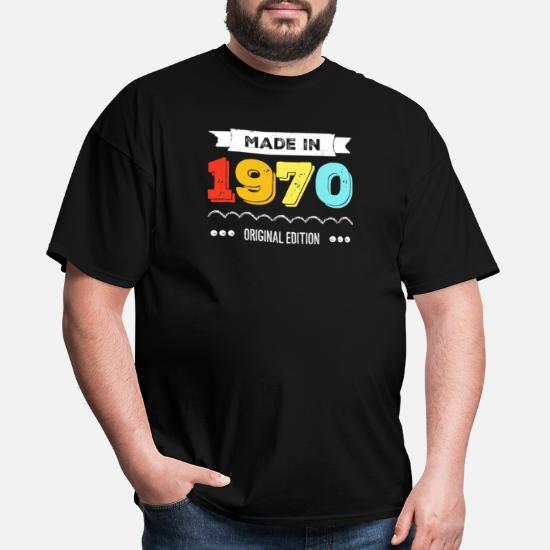 50th Anniversaire T Shirt The original et vintage made in 1970 S-XXL Slim fit