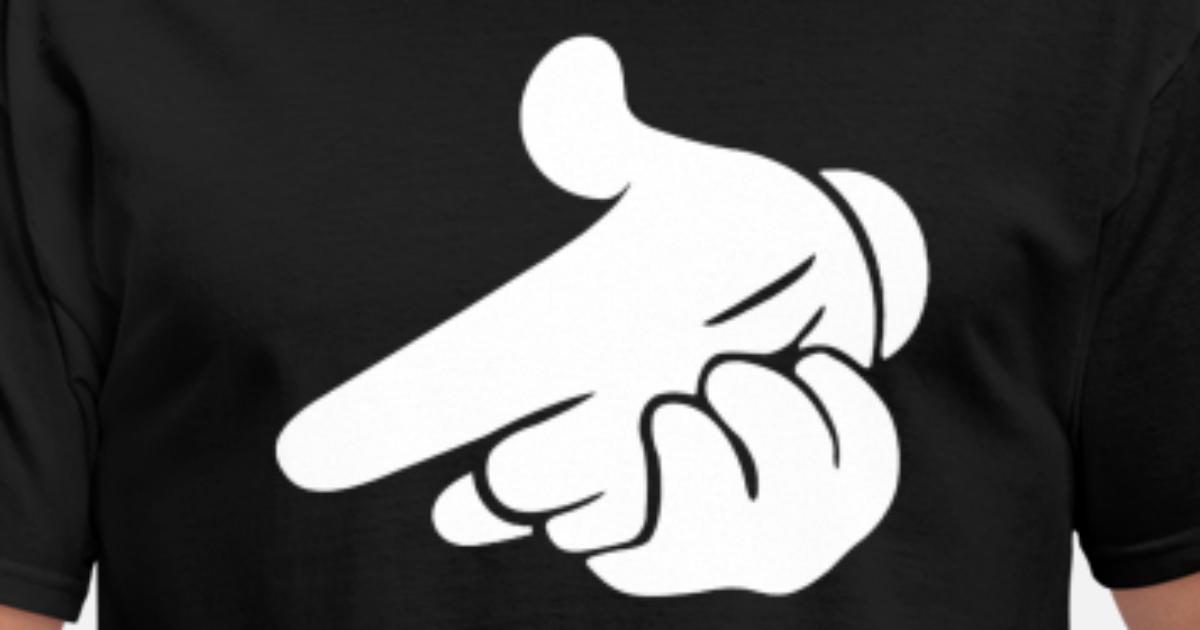 Details about   Gun Hands White Gloves Cartoon Mickey Hands Juniors T-shirt