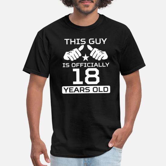 Mens 18th BIRTHDAY T-Shirt AWESOME 18 Years Old Joke Funny Gift Eighteen