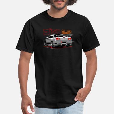 Skyline Nissan GTR 34 Grey back - Men&#39;s T-Shirt