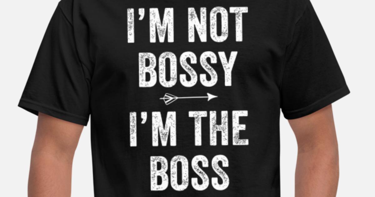 I'M THE BOSS t shirt mens funny work gift office present