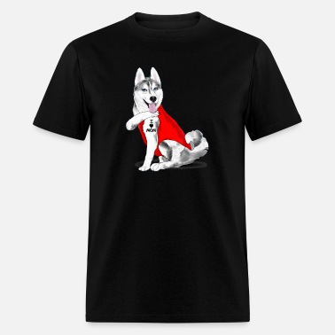 Dog Mom Husky Tee Siberian Husky Dog Lover My Husky Is My Heart Shirt Personalized Husky Heartbeat Dog Shirt Husky Gift Pets