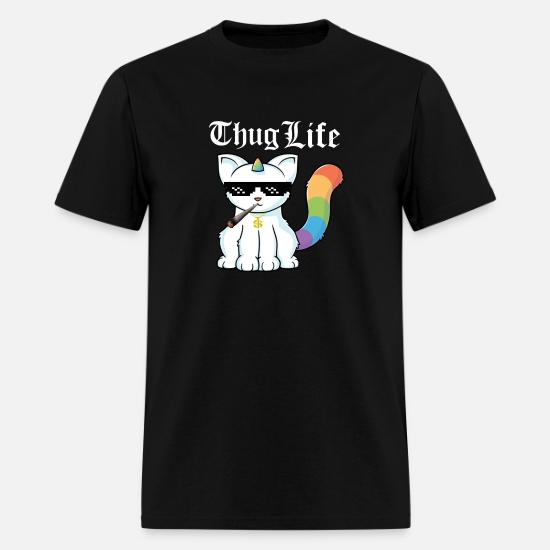 Mauvaise Herbe Fumer Chat Licorne T Shirt Homme Spreadshirt