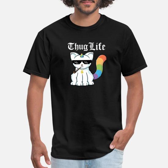 Mauvaise Herbe Fumer Chat Licorne T Shirt Homme Spreadshirt