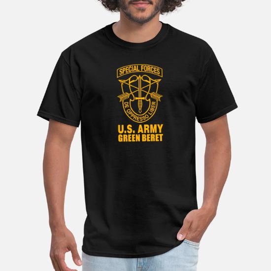 US Army T Shirt Stars & Stripes Special Forces Military Tshirt