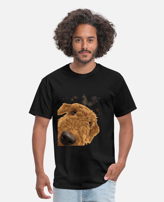 Airedale Terrier Geometric Colorful Tee Shirt Design for Men and Women Airedale Terrier Cool Tshirt 