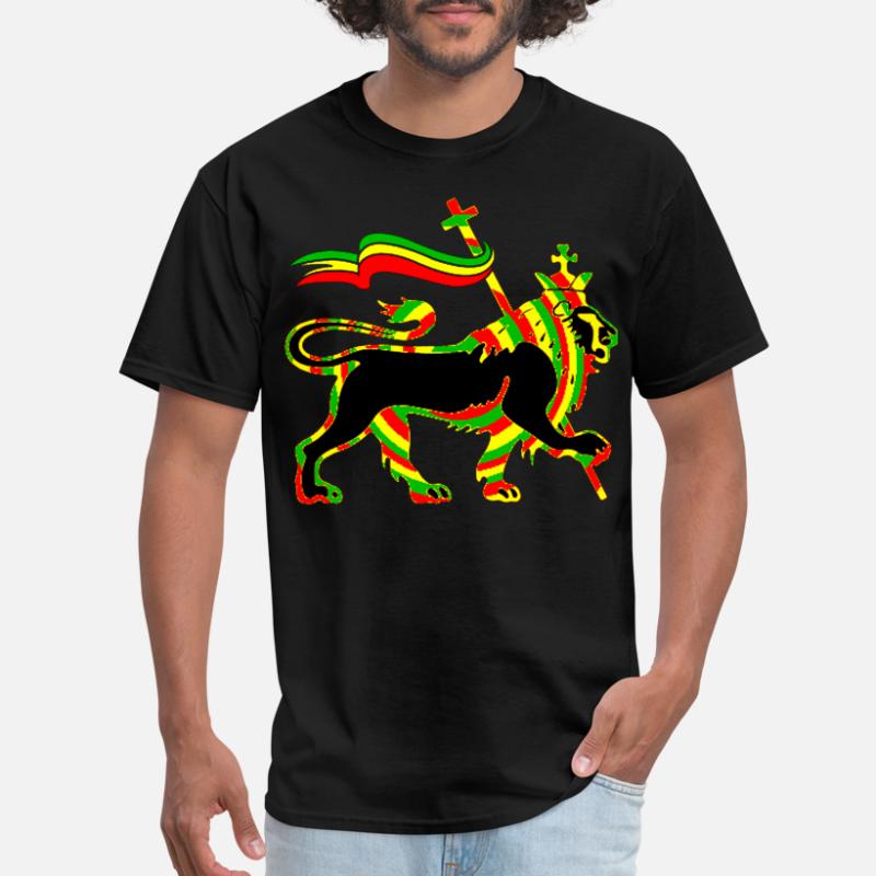 Urban Backwoods Rastafari Lion I Camiseta De Hombre T-Shirt 