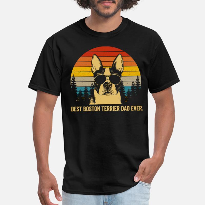 Señores t-shirt hechizo boston _ terrier _ par perro perros los perros de raza cabeza perros Cool 