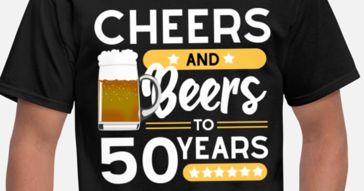 WORKING ON A BEER BELLY FOR 50 YEARS 50TH BIRTHDAY MEN'S T-SHIRT 