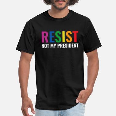 Rainbow Fashion,Custom Mens Short Ssleeves Not My President
