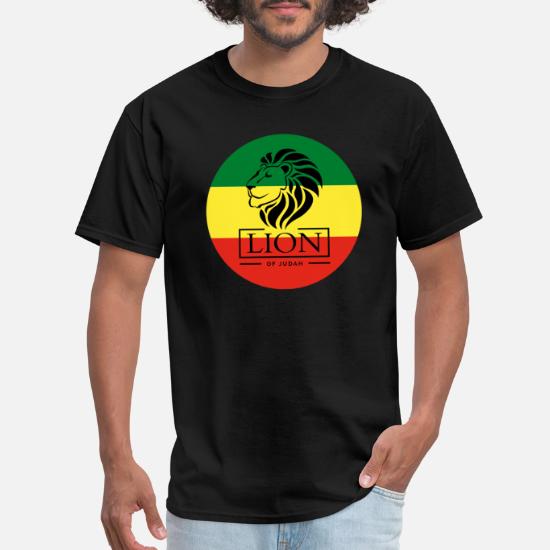 Tee-Shirt Rasta Reggae Black & Proud Marcus Garvey Lion Of judah Jah Star 