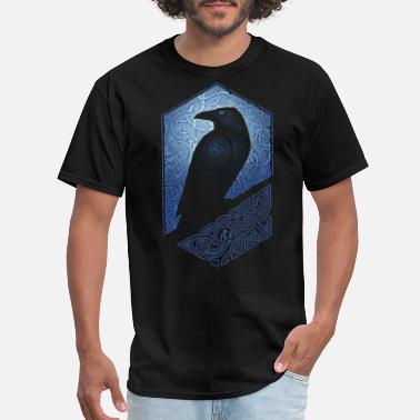 Crow Silhouette Mens Cotton T-Shirt Raven Night Goth Dark