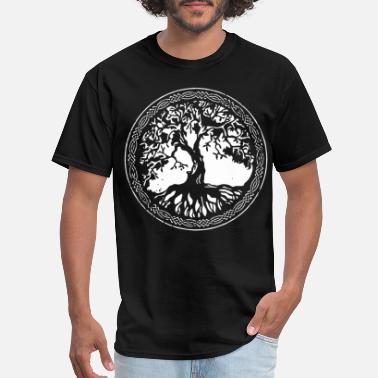 Black Tree of Life Men's Yoga Very Important Tee V-Neck Shirt = BLACKTREE-DT6500