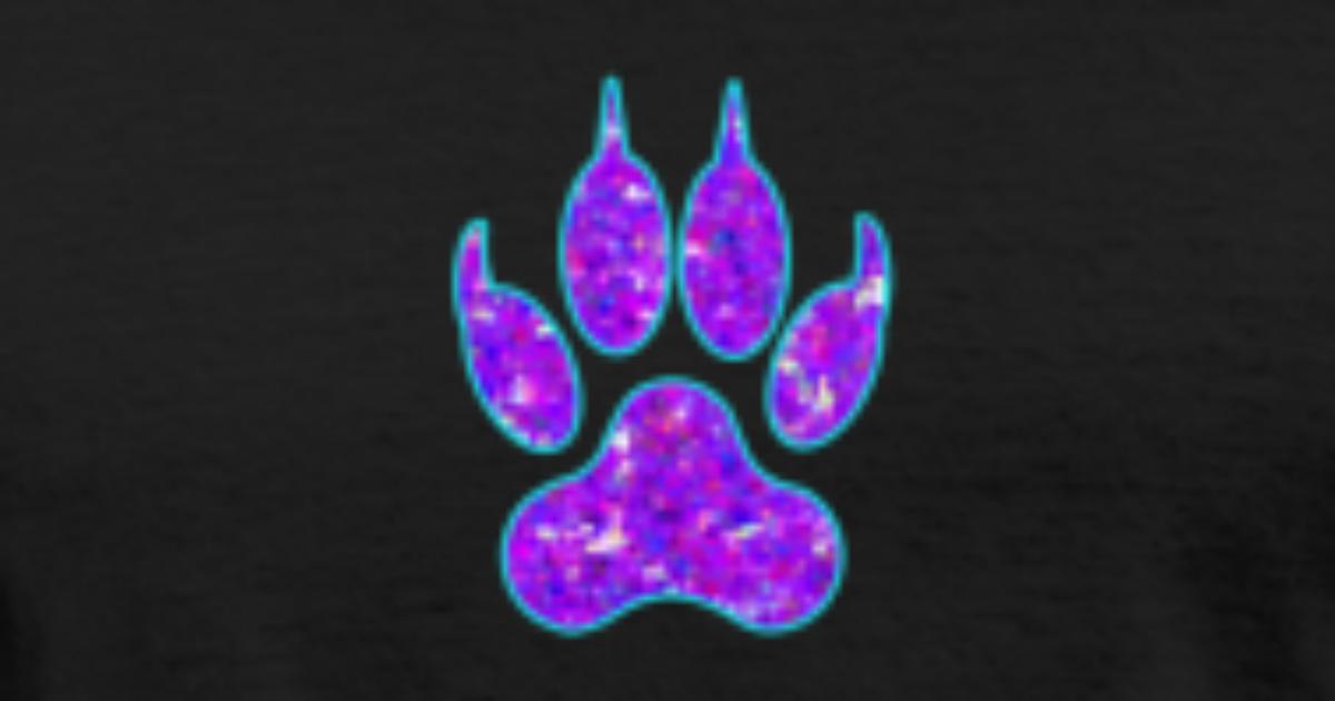Purple Tiger Paw Print' Men's T-Shirt | Spreadshirt