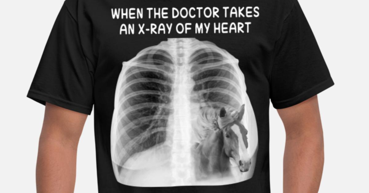 when the doctor takes an Xray of my heart horse' Men's T-Shirt | Spreadshirt