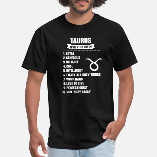 Taurus Zodiac Sign Astrology April May Birthday Men's T-Shirt