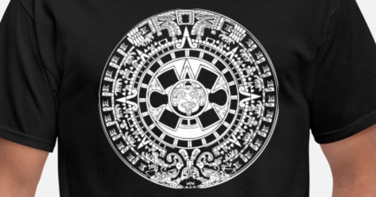 'Aztec Calendar White' Men's T-Shirt | Spreadshirt