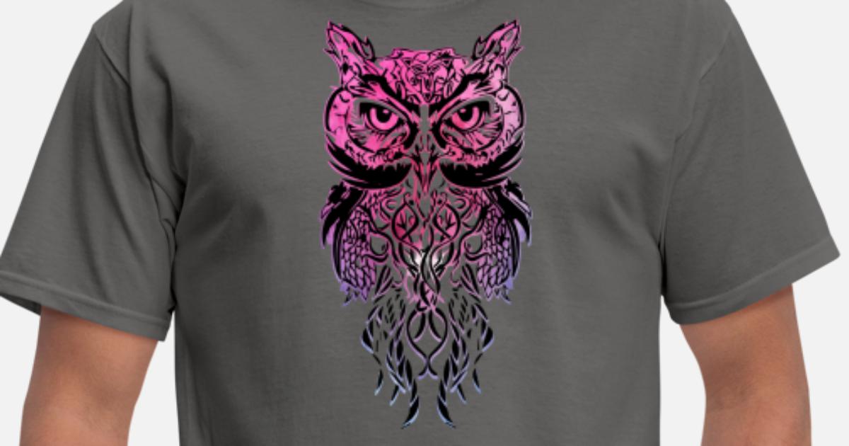 Owl Art And Gorgeous Purple Flower T-Shirt Love Owl Art Shirt Cute Owl Art Gift Gorgeous Purple Flower Shirt Owl Art And Butterfly Shirt