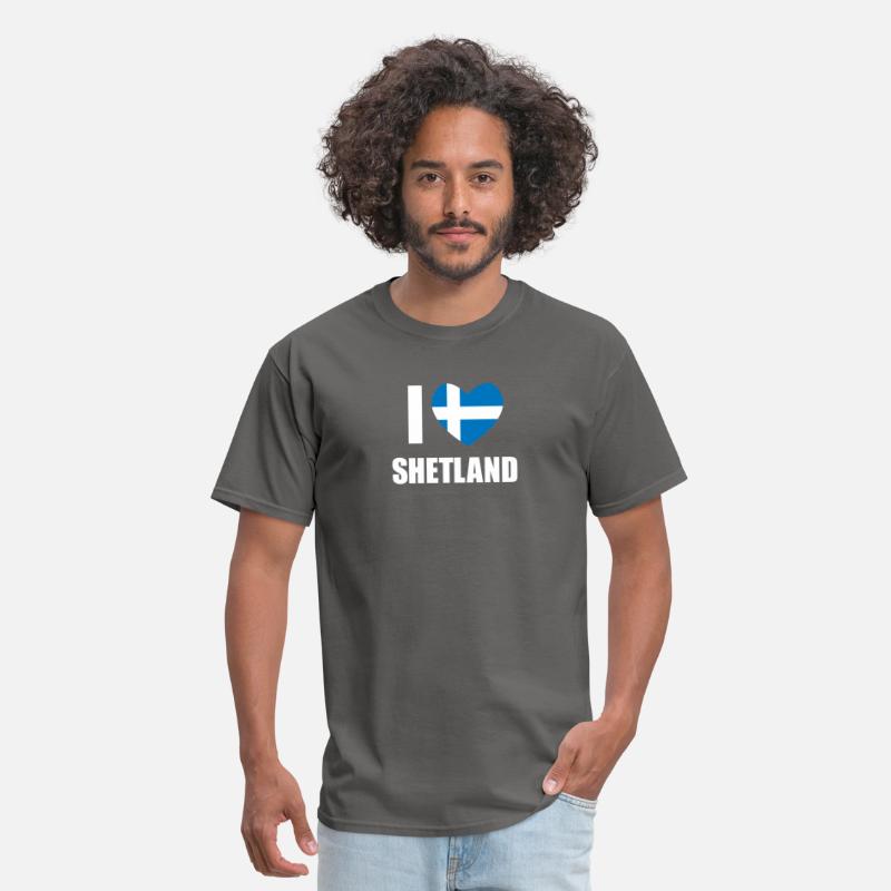 I Love Heart Shetland Islands Ladies T-Shirt